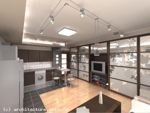 дизайн-проект интерьера четырехкомнатной квартиры на Оболони