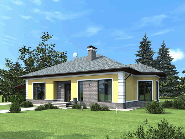 Визуализация проекта одноэтадного дома 1