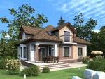 Проект загородного дома с мансардой в Киевской области.3D-визуализация 4.