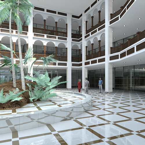 Интерьер холла административного здания