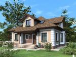 Проект загородного дома с мансардой в Киевской области.3D-визуализация 3.